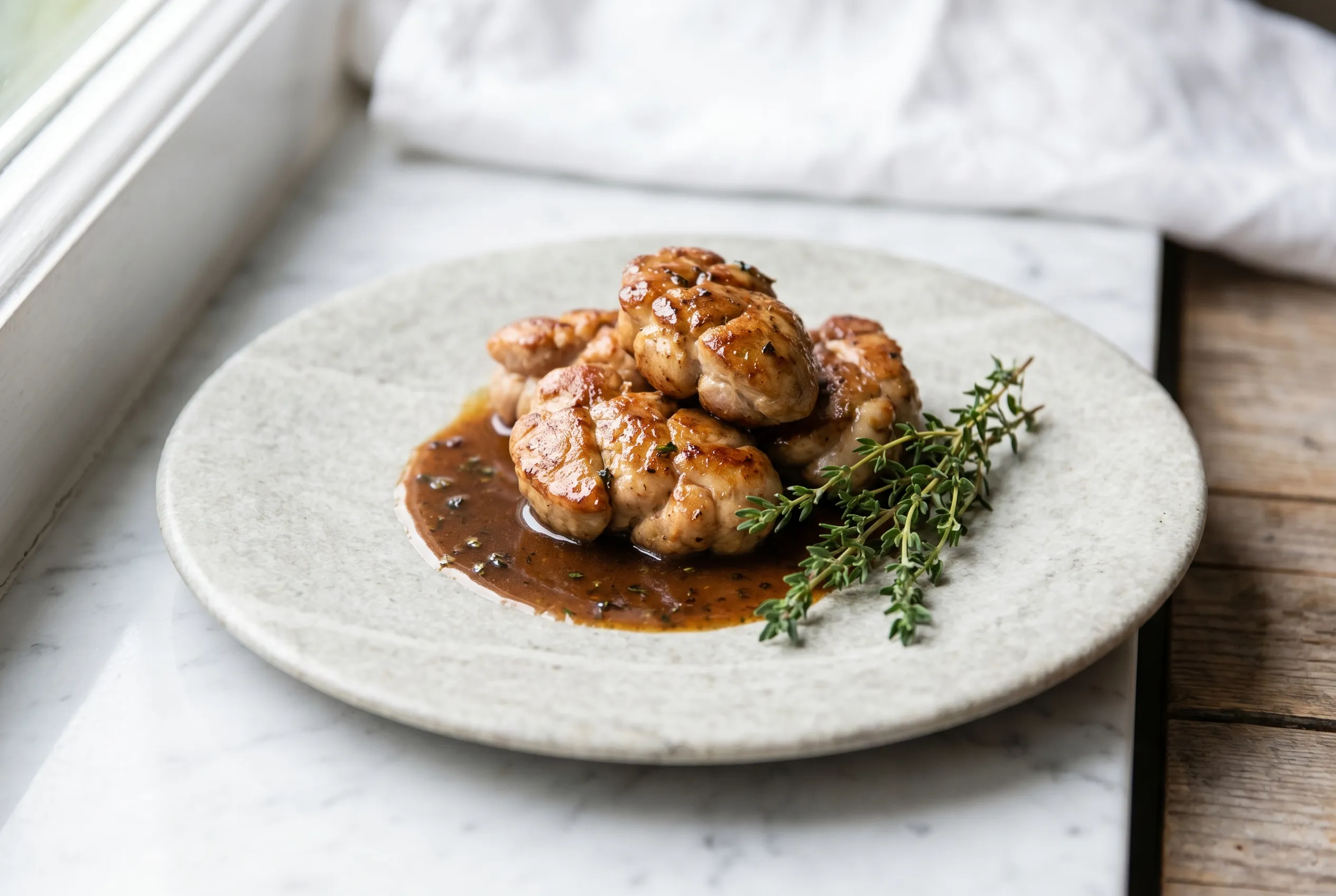 Ris de veau dorés au beurre noisette